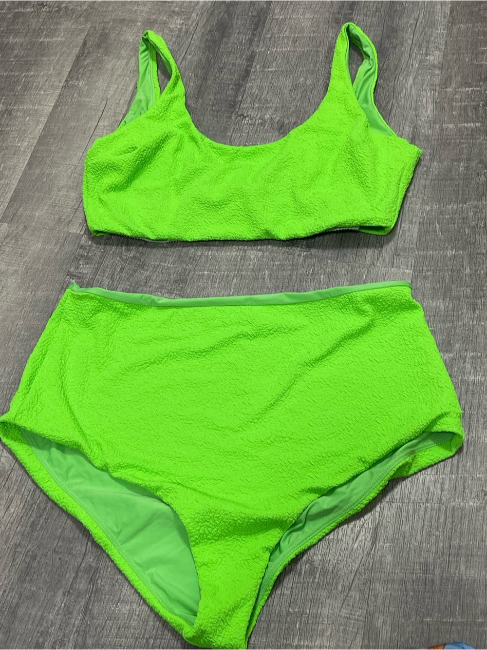 Mara Hoffman Women’s Neon Green Textured Two-Piece Swim Set sz XL out of stock